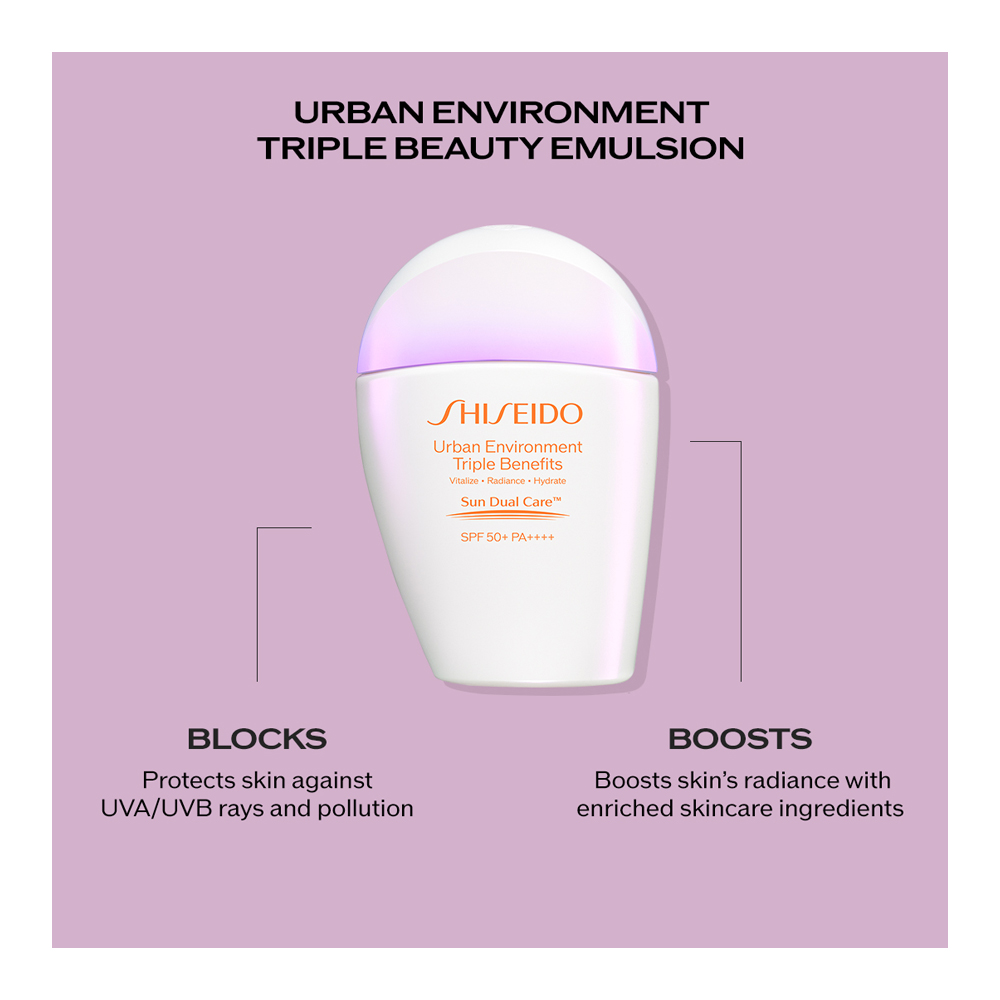 Shiseido Urban Environment Triple Beauty Suncare Emulsion SPF50+ PA++++