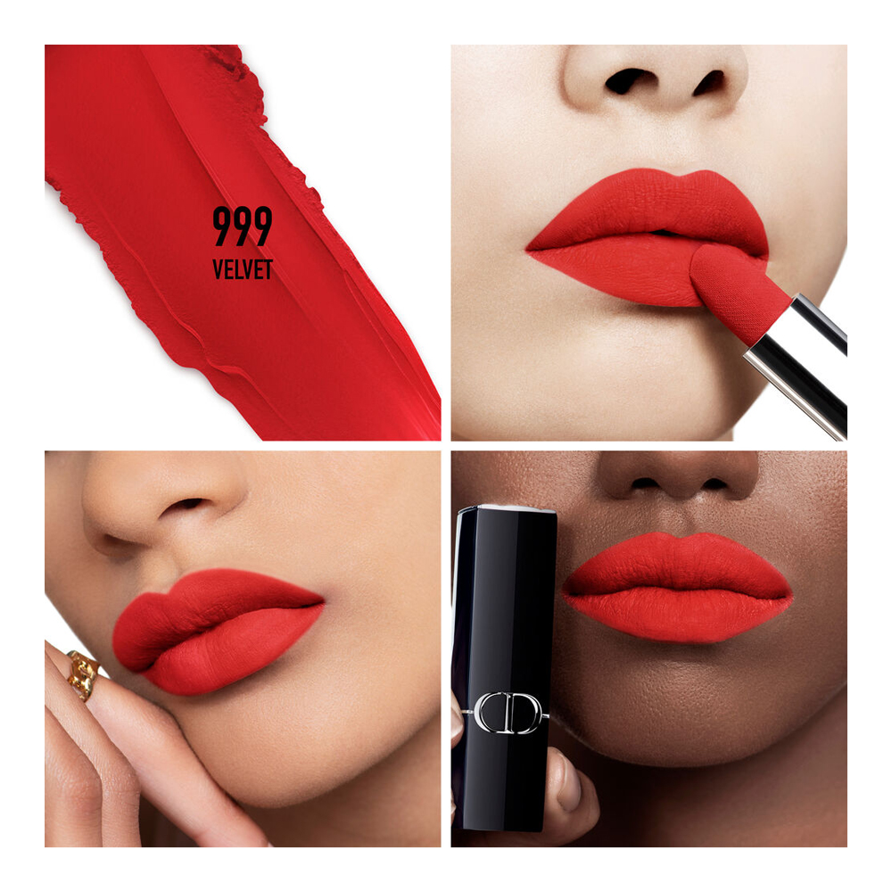 Dior Rouge Dior Long Wear Refillable Lipstick (999 Velvet) 3.5g Secondary image
