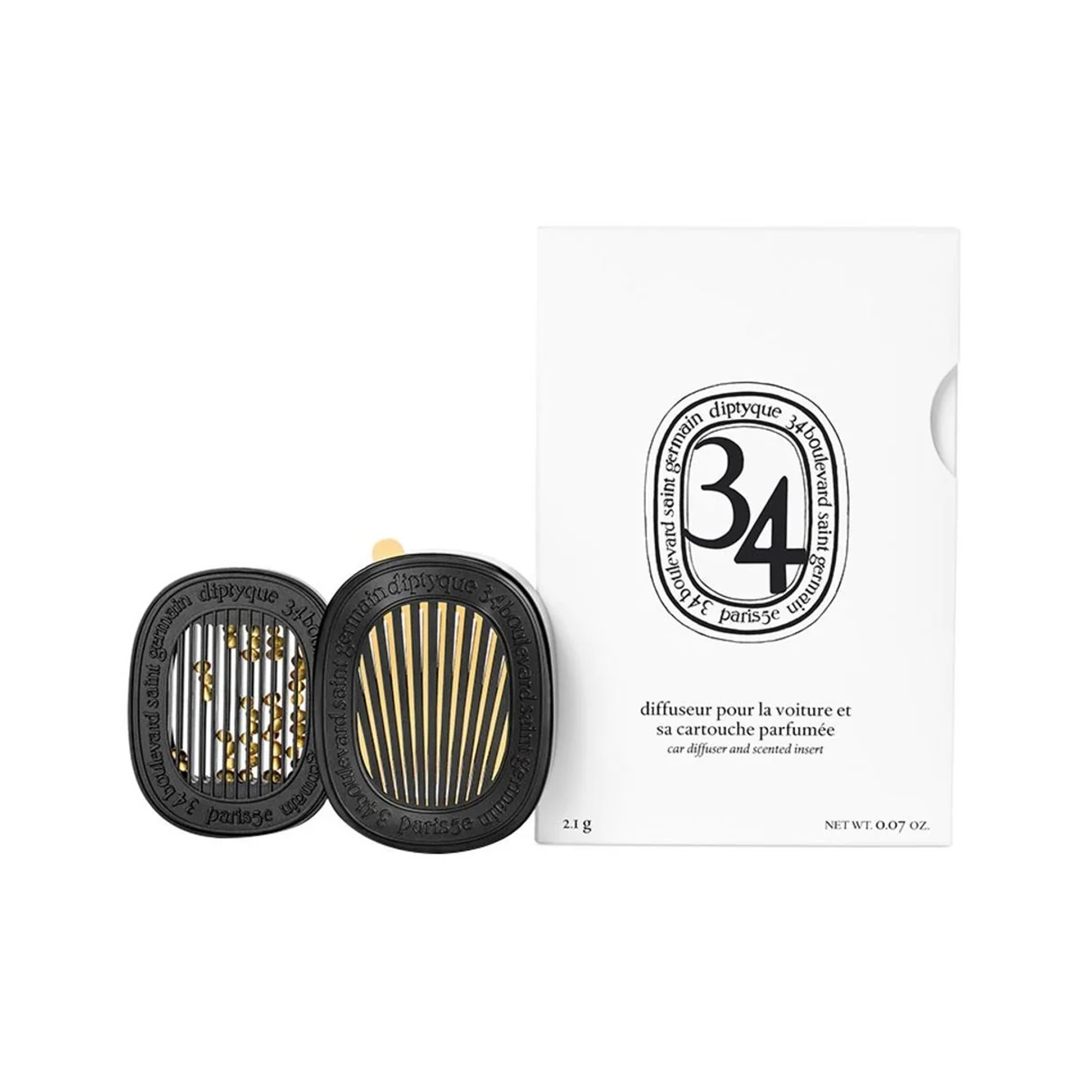 Diptyque Perfumed Car Diffuser and Scented Insert - 34 Boulevard Saint Germain 2.1g Main image