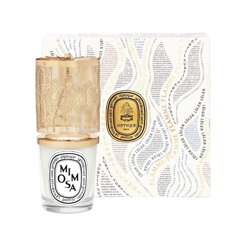 Diptyque Mimosa Candle Lantern Holiday Gift Set - 190g